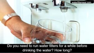 Do you need to run water filters for a while before drinking the water How long
